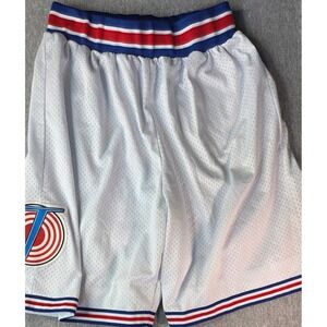 Space Jam Tune Squad Basketball Shorts White Mesh Mens Large Movie Promo